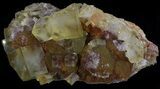 Lustrous, Yellow Cubic Fluorite Crystals - Morocco #37482-1